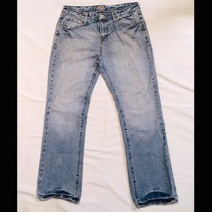 Carbon Medium Wash Distressed Denim Jeans 32x30